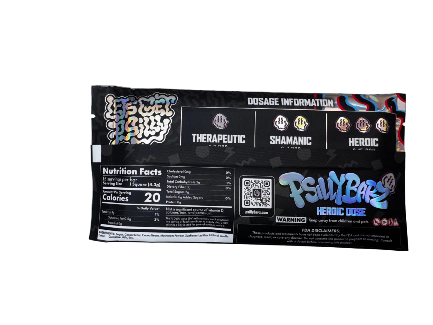 Psilly Barz Premium Mushroom Infused Chocolate Bars